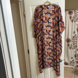 Aerie Floral Kimono - Purple and Orange